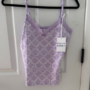 Roller Rabbit Lavender Lace-Trim Camisole